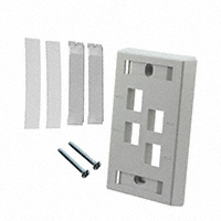 TE Connectivity AMP Connectors - 557502-4 - FACEPLATE SINGLE GANG 4PORT GRAY