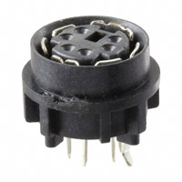 TE Connectivity AMP Connectors - 750327-1 - CONN RCPT MINI DIN 6P VRT UNSHLD
