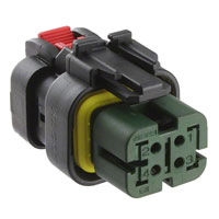 TE Connectivity AMP Connectors - 776524-4 - CONN PLUG ASSY 4POS 18-20AWG GRN