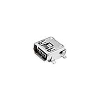 TE Connectivity AMP Connectors - 1-1734328-2 - CONN RCPT MINI USB AB R/A SMD