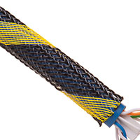 Techflex - NSN0.25SS200 - SLEEVING 1/4" X 200' BLK/YELLOW
