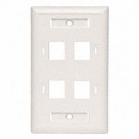 Tripp Lite - N042-001-04-WH - FACEPLATE SNGL GANG 4PORT WHITE