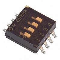 TE Connectivity ALCOSWITCH Switches - GDH04S - SWITCH SLIDE DIP SPST 25MA 24V