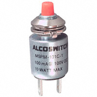 TE Connectivity ALCOSWITCH Switches - MSPM101CS1 - SWITCH PUSH SPST-NO 0.1A 50V
