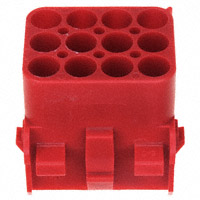 TE Connectivity AMP Connectors - 1-480709-2 - CONN U-MNL CAP 12POS 94V-2 RED