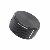 TE Connectivity ALCOSWITCH Switches - KN1250B1/4 - SWITCH KNOB STRGHT 1.25" BLACK