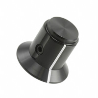 TE Connectivity ALCOSWITCH Switches - KS500B1/4 - SWITCH KNOB 3FLUTE 0.5"BLACK