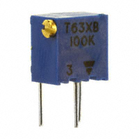 Vishay Sfernice - T63XB104KT20 - TRIMMER 100K OHM 0.25W TH