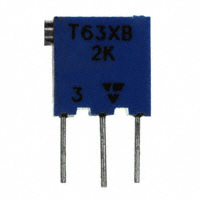 Vishay Sfernice - T63XB202KT20 - TRIMMER 2K OHM 0.25W TH