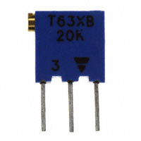 Vishay Sfernice - T63XB203KT20 - TRIMMER 20K OHM 0.25W TH