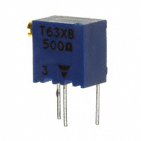 Vishay Sfernice - T63XB501KT20 - TRIMMER 500 OHM 0.25W TH