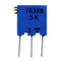 Vishay Sfernice - T63XB502KT20 - TRIMMER 5K OHM 0.25W TH