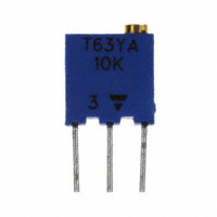 Vishay Sfernice - T63YA103KT20 - TRIMMER 10K OHM 0.25W TH