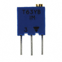 Vishay Sfernice - T63YB105KT20 - TRIMMER 1M OHM 0.25W TH