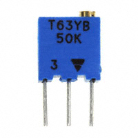 Vishay Sfernice - T63YB503KT20 - TRIMMER 50K OHM 0.25W TH