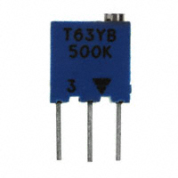 Vishay Sfernice - T63YB504KT20 - TRIMMER 500K OHM 0.25W TH