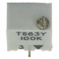 Vishay Sfernice - TS63Y104KR10 - TRIMMER 100K OHM 0.25W SMD