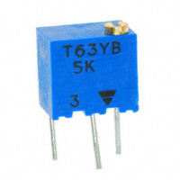 Vishay Sfernice - T63YB502KT20 - TRIMMER 5K OHM 0.25W TH