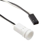 Visual Communications Company - VCC - CNX_440_E02_4_1_08 - LED CBL ASSY 5MM 2WIRE WH/BLK 8"