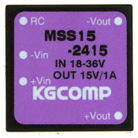 Volgen America/Kaga Electronics USA - MSS15-2415 - POWER SUPPLY DC/DC 15W 15V 1.0A