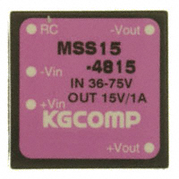 Volgen America/Kaga Electronics USA - MSS15-4815 - POWER SUPPLY DC/DC 15W 15V 1.0A