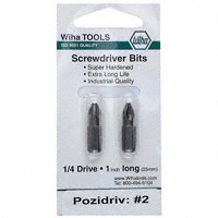Wiha - 71252 - BIT POZIDRIV SZ2 0.98" 2/PK