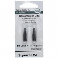 Wiha - 71853 - BIT SQUARE SZ3 0.98" 2/PK