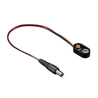 Adafruit Industries LLC - 80 - BATTERY CLIP 9V 5.5MM/2.1MM PLUG