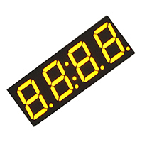 Adafruit Industries LLC - 811 - YELLOW 7-SEGMENT CLOCK DISPLAY