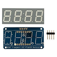 Adafruit Industries LLC - 881 - 4DIG 7SEG DISP W/I2C BACKPACK BL