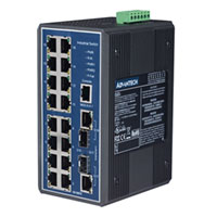 Advantech Corp - EKI-7656C-AE - ETH SWITCH 16PORT 10/100M +2 GBE