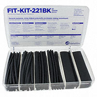 Alpha Wire - FKIT221BK BK032 - KIT SHRINK TUBING 2:1 XLPO BLACK