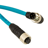 Alpha Wire - DW04AR117 TL358 - M12M 90DEG/M12F STR 24AWG 4POL