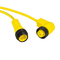 Alpha Wire - LR03KW107 YL400 - MINIM STR TO MINIF 90DEG 18AWG 0