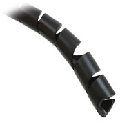 Alpha Wire - SW43 BK008 - SPIRAL WRAP 0.376" X 25' BLACK