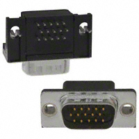 Amphenol Commercial Products - 17EBH-015-P-AM-0-10 - CONN DSUB HD PLUG 15POS R/A SLDR