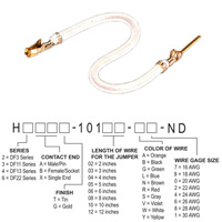 Hirose Electric Co Ltd - H3ABG-10103-W6 - JUMPER-H1507TR/A3049W/H1505TR 3"