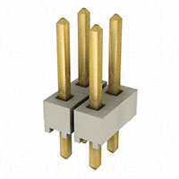 Samtec Inc. - HTSW-102-07-G-D - CONN HEADER 4POS .100" T/H GOLD