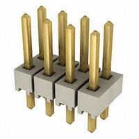 Samtec Inc. - HTSW-104-07-G-D - CONN HEADER 8POS .1" T/H GOLD