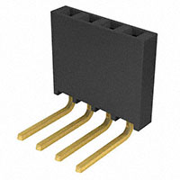 Samtec Inc. - SSQ-104-03-G-S-RA - CONN RCPT .100" 4POS R/A SGL AU