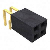 Samtec Inc. - SSW-102-02-G-D-RA - CONN RCPT .100" 4POS DL R/A GOLD