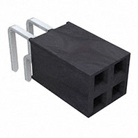 Samtec Inc. - SSW-102-02-S-D-RA - CONN RCPT .100" 4POS DL R/A GOLD