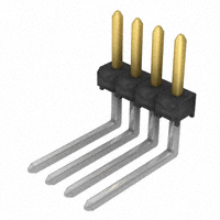 Samtec Inc. - TSW-104-10-L-S-RE - CONN HEADER 4POS .100" SNGL R/A