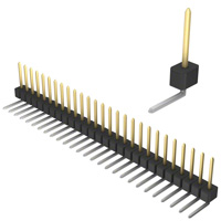 Sullins Connector Solutions - PBC27SGBN - CONN HEADER .100 SINGL R/A 27POS