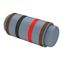 Yageo - MMF50SFRF1K - RES SMD 1K OHM 1% 1/2W MELF