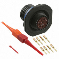 Amphenol Aerospace Operations - D38999/24WC8PN - CONN RCPT 8POS JAM NUT W/PINS