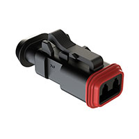 Amphenol Sine Systems Corp - AT06-2S-SB01BLK - CONN PLUG 2POS W/BOOT