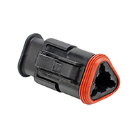 Amphenol Sine Systems Corp - AT06-3S-SB01BLK - CONN PLUG 3POS W/BOOT