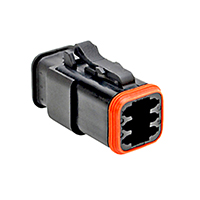 Amphenol Sine Systems Corp - AT06-6S-SR02BLK - CONN PLUG 6POS STRAIN RELIEF