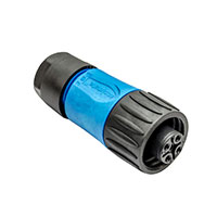 Amphenol Sine Systems Corp - C016 20D003 110 10 - CONN FEMALE PLUG 3+PE SILVR BLUE